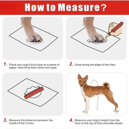 Dog Suspender Boots Tall Dog Boots Anti-Slip&Fall Waterproof Dog Shoes