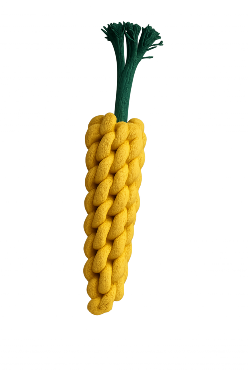 Braided Carrot Dog Toy – Durable Chew & Tug Fun